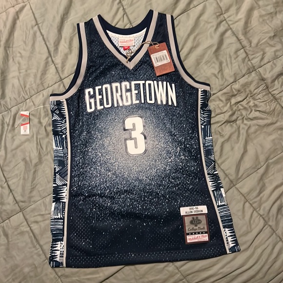 ALLEN IVERSON 1995-1996 GEORGETOWN GRADIENT MITCHELL & NESS SWINGMAN JERSEY M - Picture 2 of 6